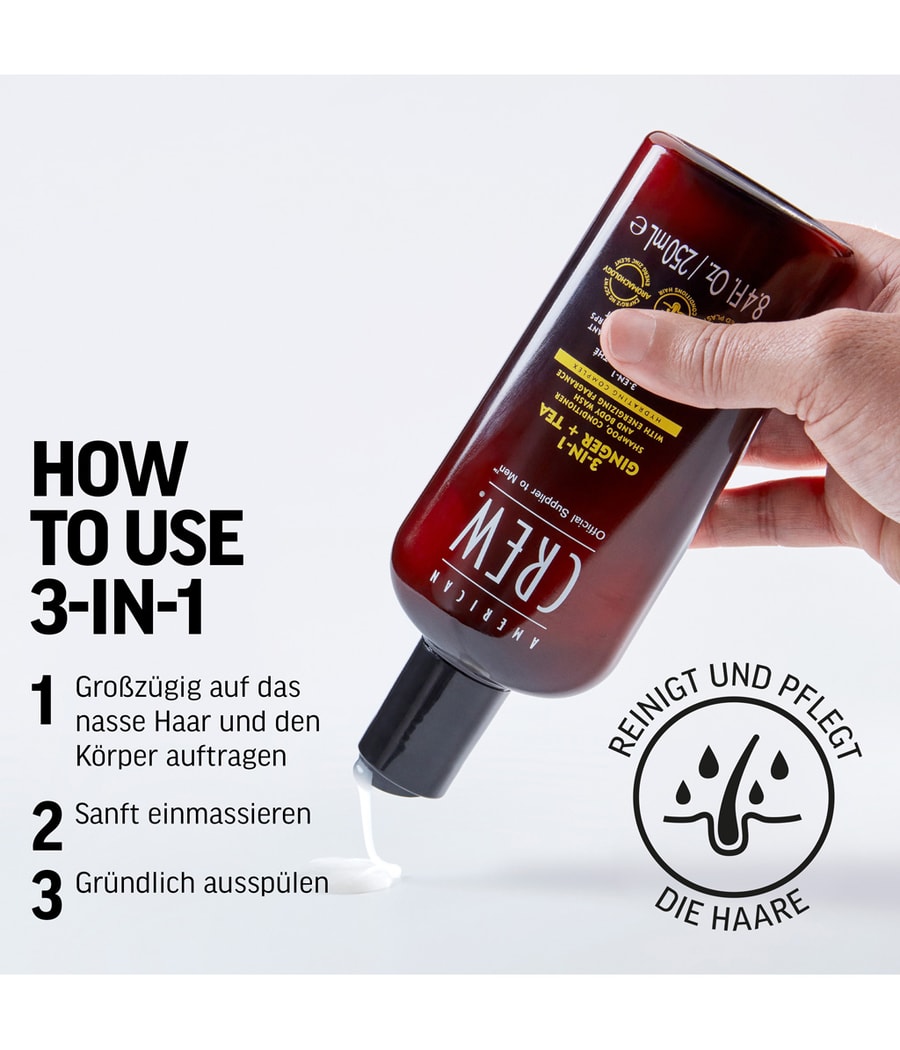 American Crew 3-In-1 Ginger Tea shampoo 1000 ml
