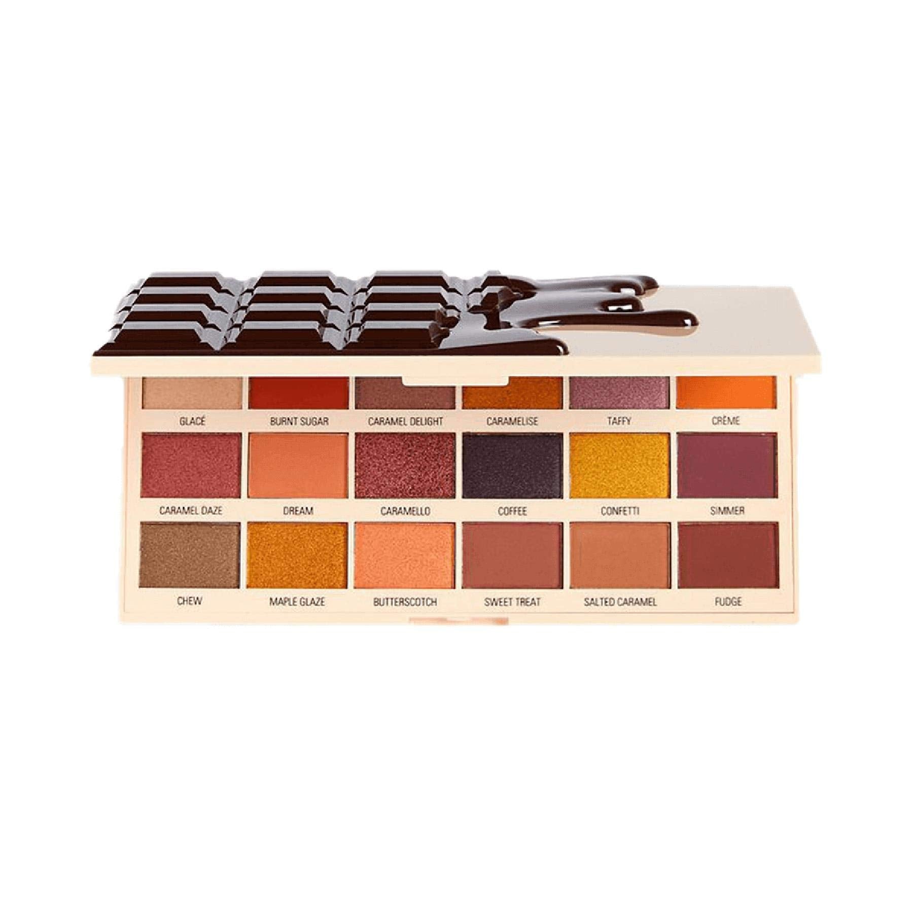Makeup Revolution, I Heart, Palette di ombretti, Cioccolato Nudo Caramello, 18 sfumature, 18 g - Cosmova