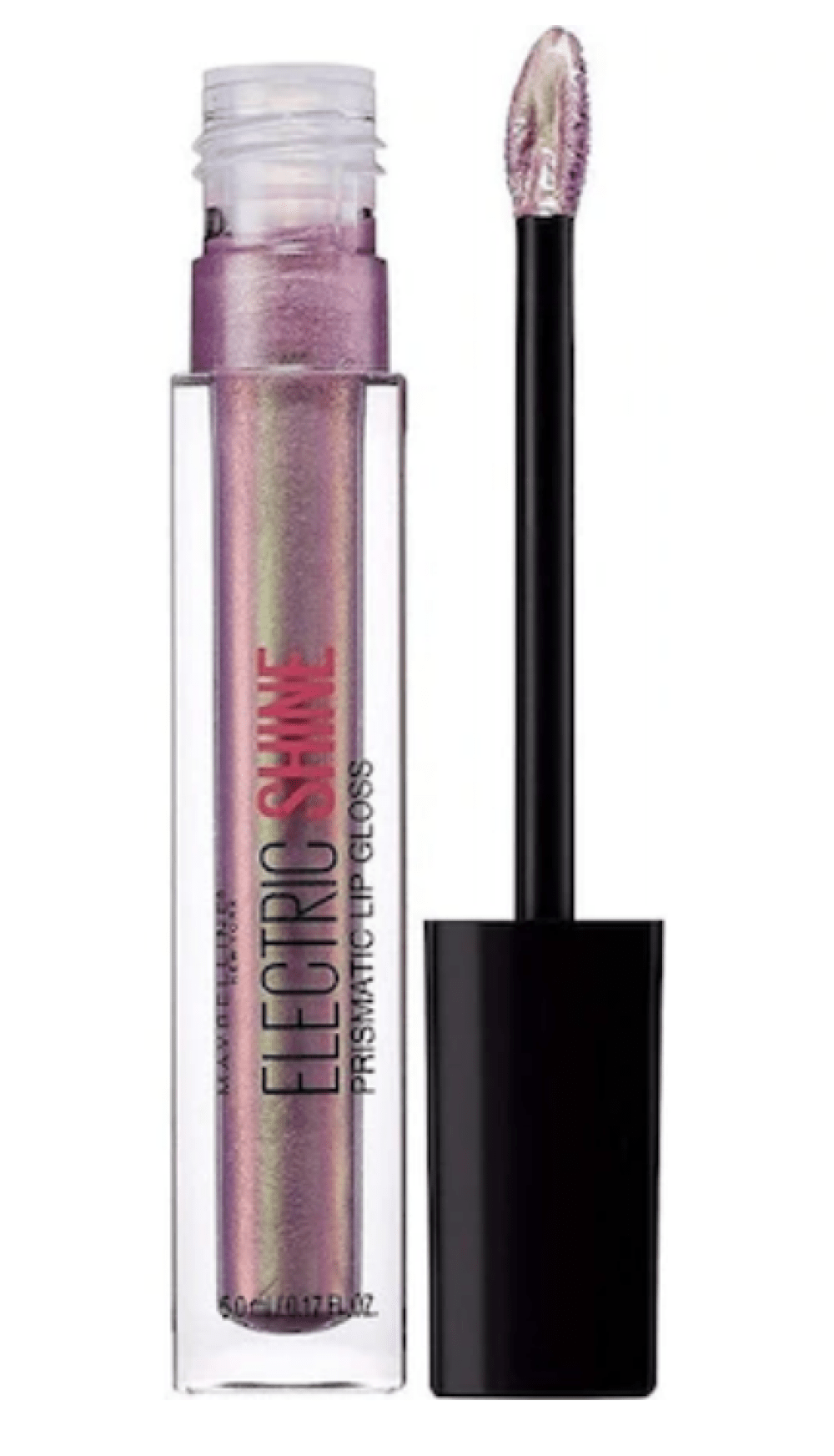 Maybelline, Electrio Shine Prismatic, Lucidalabbra, 155, Metallo illuminato dalla luna, 5 ml - Cosmova
