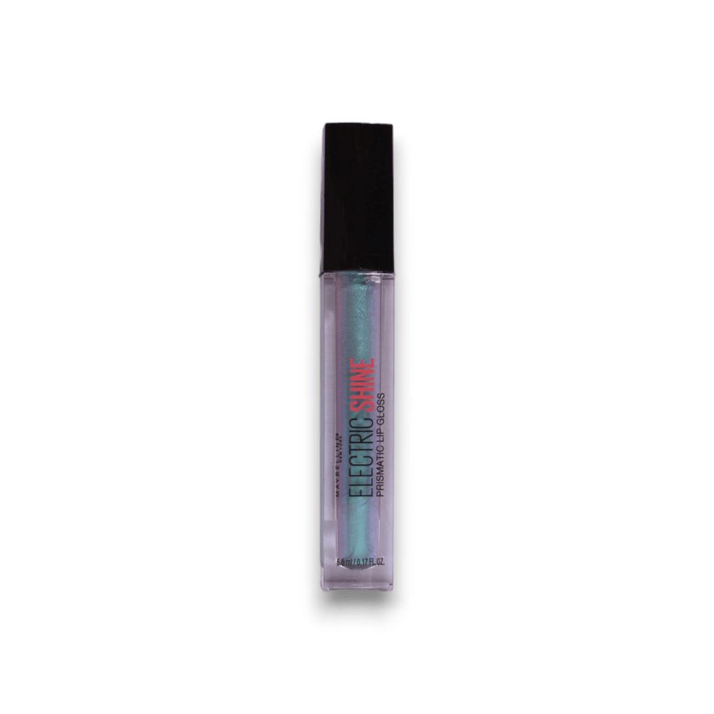 Maybelline, Electrio Shine Prismatic, Lucidalabbra, 165, Blu elettrico, 5 ml - Cosmova