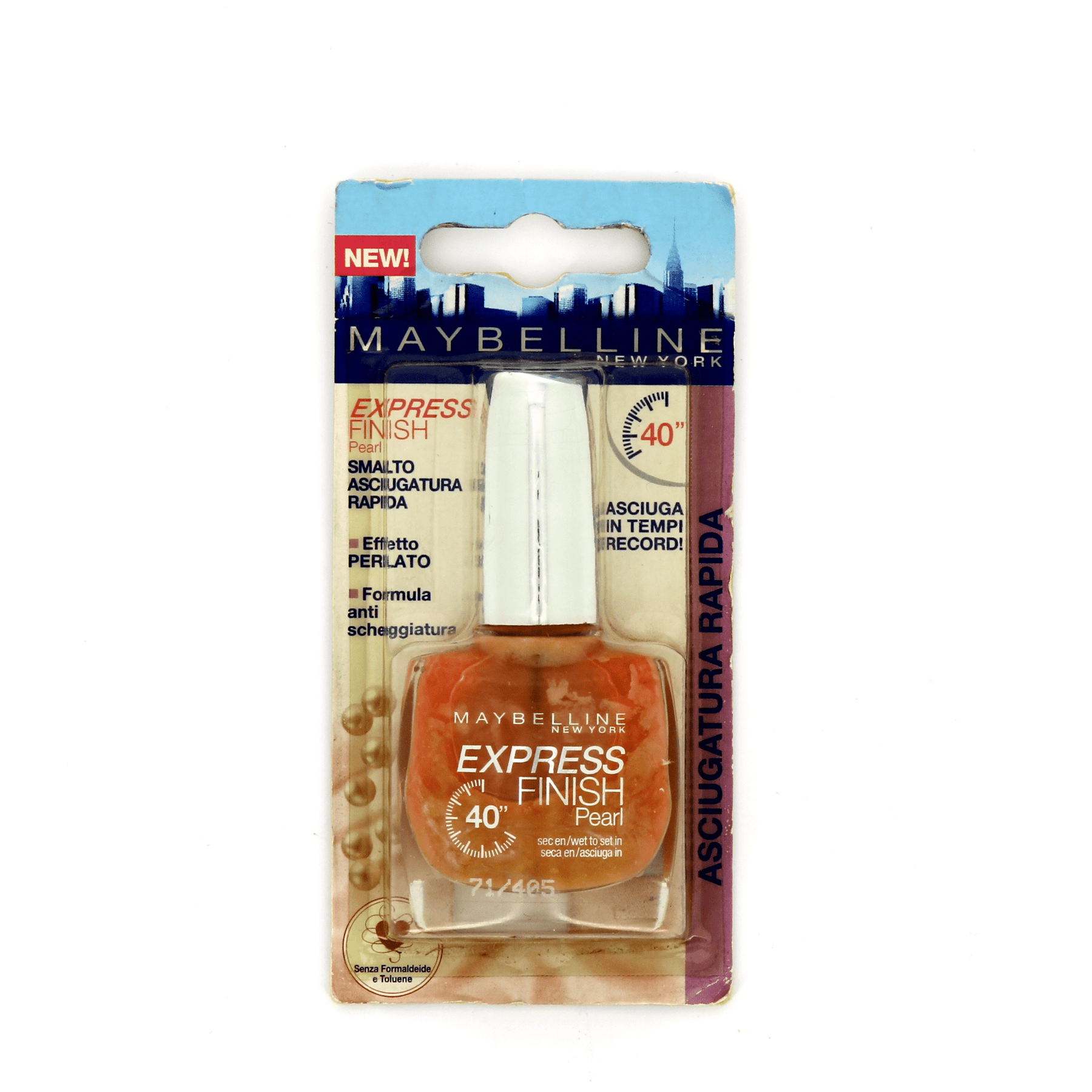 Maybelline, Express Finish 40 Seconds, Smalto per unghie, N. 405, Perla, 10 ml - Cosmova