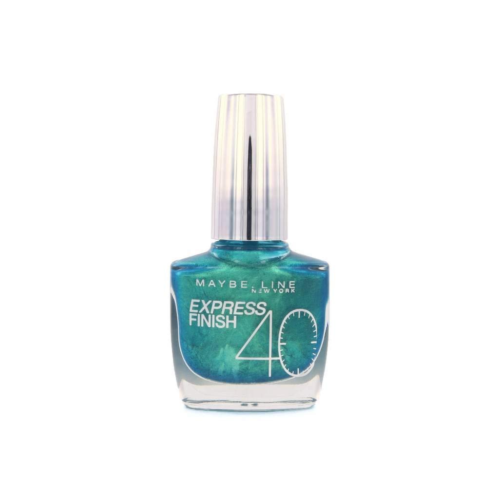 Maybelline, Express Finish 40 Seconds, Smalto per unghie, N. 865, Verde turchese, 10 ml - Cosmova