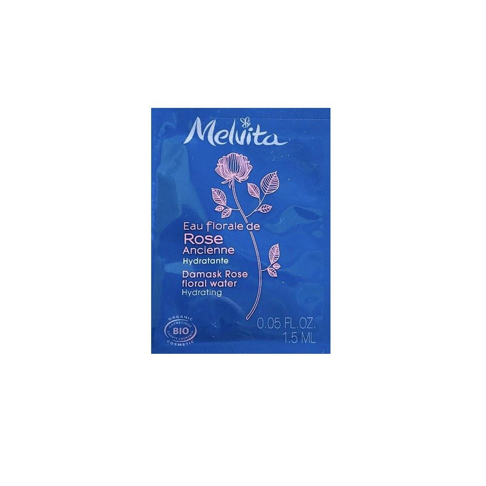 Melvita, Damask Rose, Biologico, Idratante, Acqua floreale, Per viso e collo, 1.5 ml *Campione - Cosmova