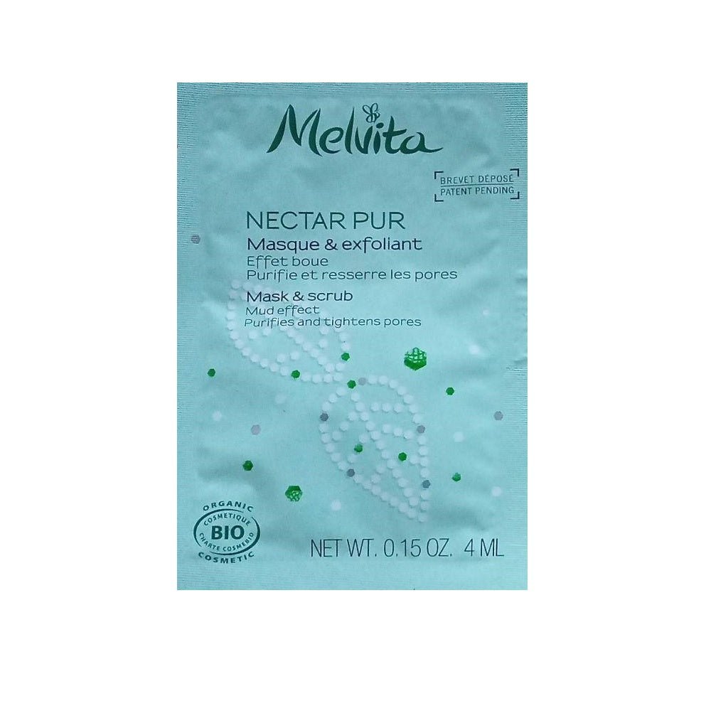 Melvita, Nectar Pur, Biologico, Riduce i pori, Maschera esfoliante, Per il viso, 4 ml *Campione - Cosmova