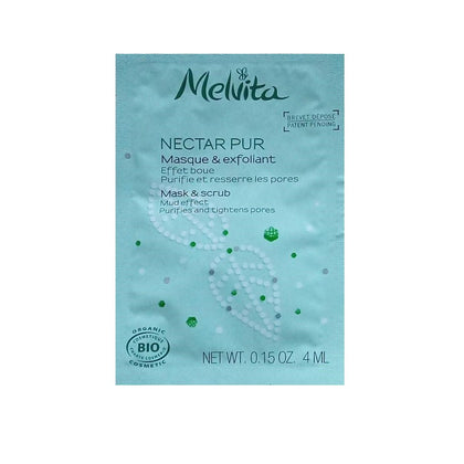 Melvita, Nectar Pur, Biologico, Riduce i pori, Maschera esfoliante, Per il viso, 4 ml *Campione