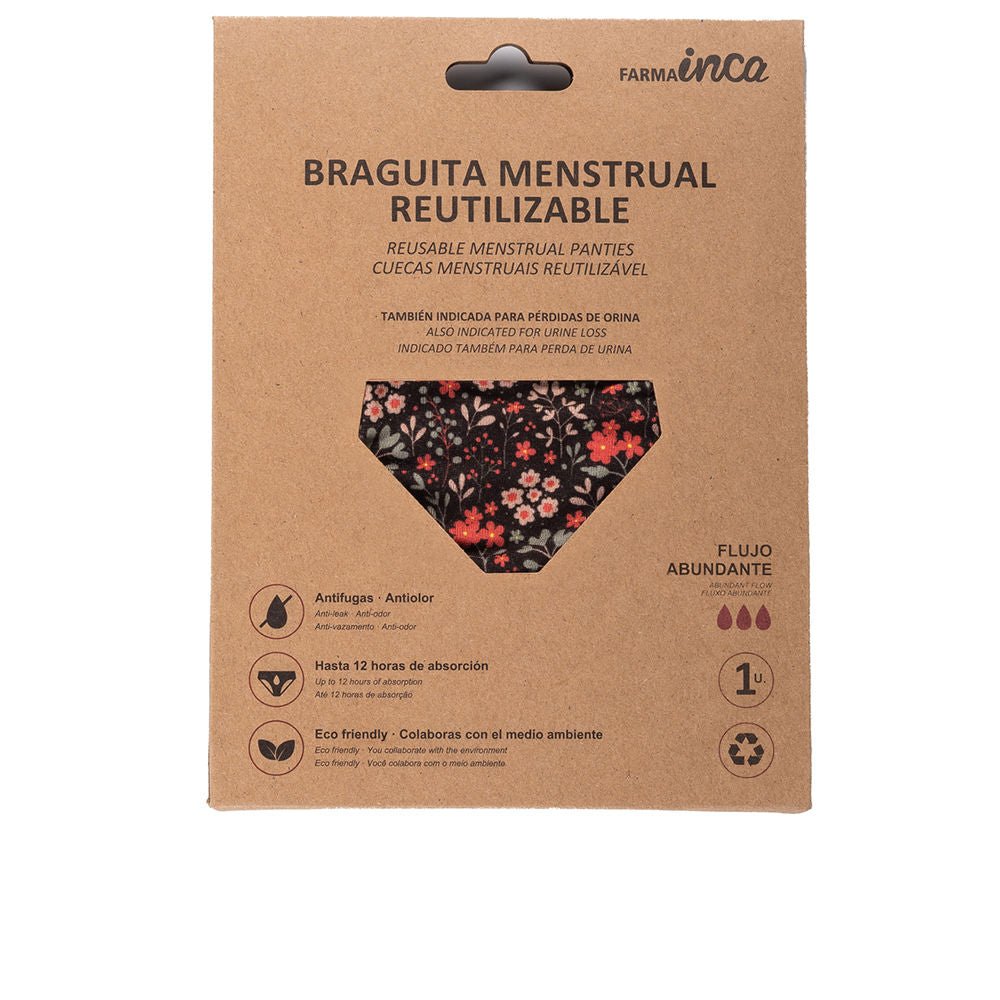 CULOTTES MENSTRUELLES super absorption #fleurs taille XL 1 unité-0