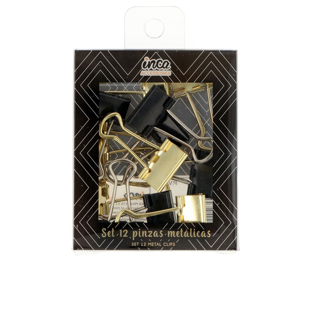 METALLIC TONGS black and gold 1,9 cm 12 u - Cosmova
