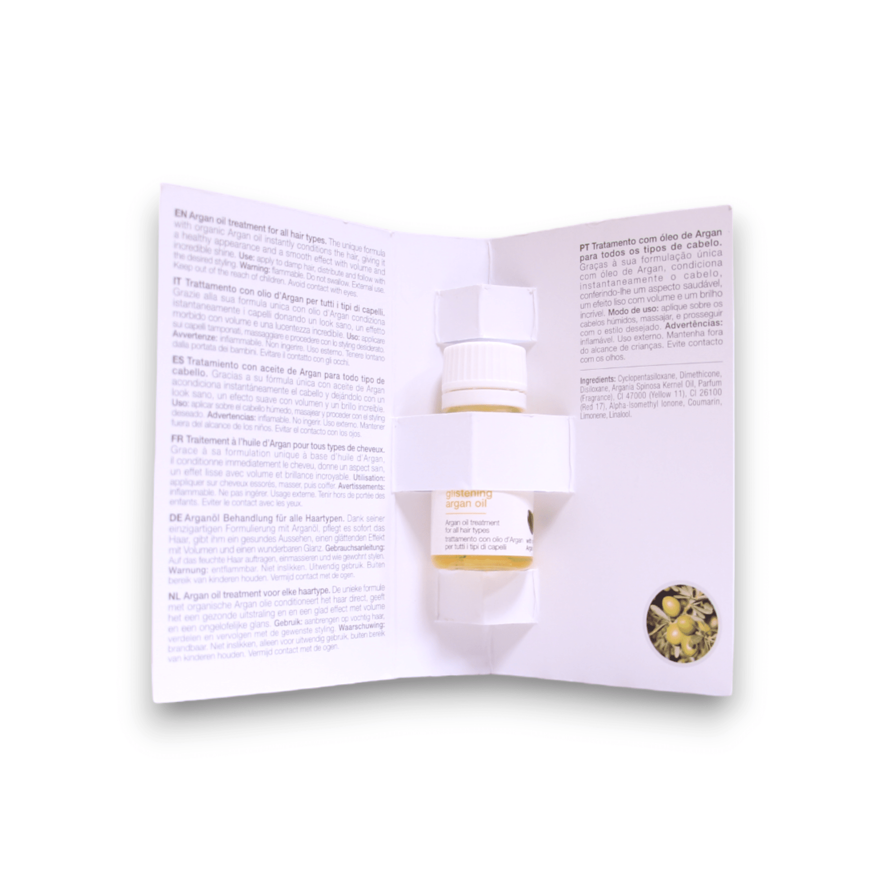 Milk Shake, Argan, Olio di argan biologico, Trattamento con olio per capelli, Condizionare e nutrire, 10 ml - Cosmova