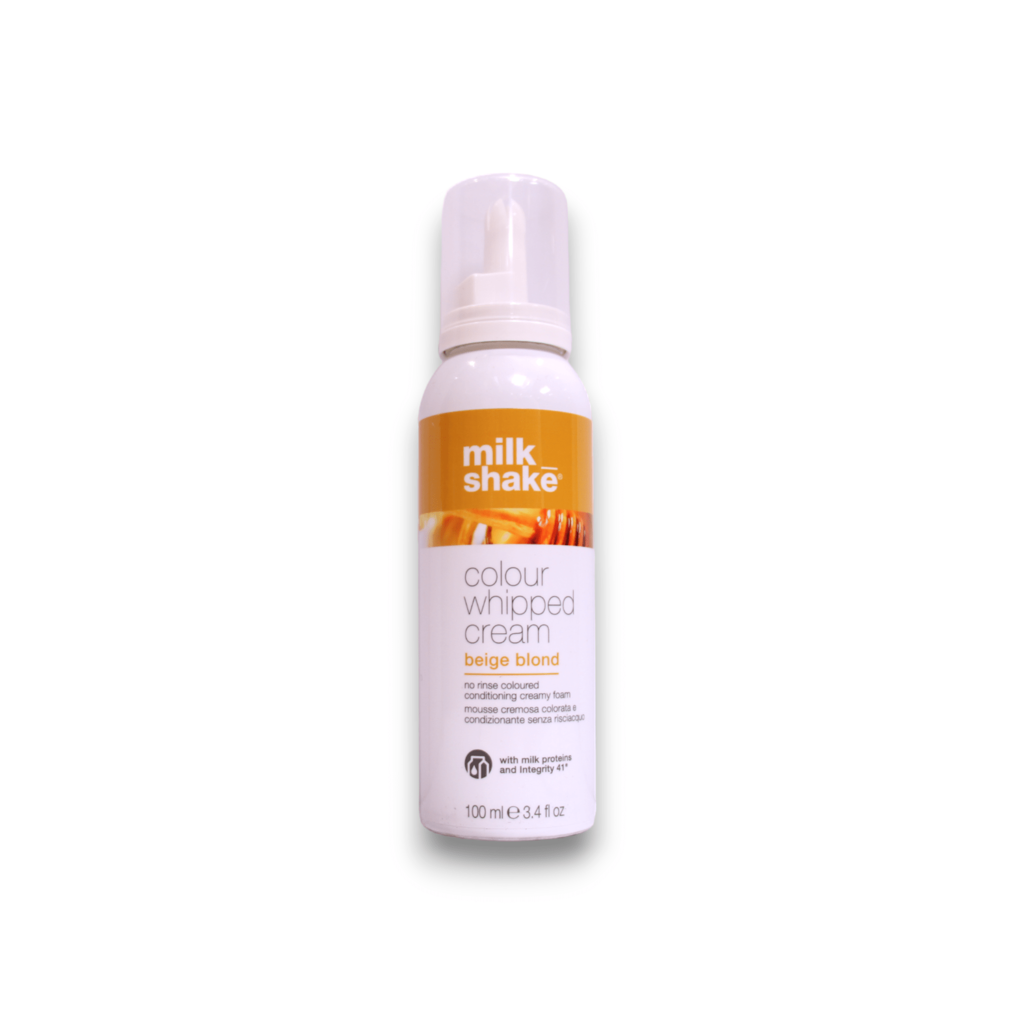 Milk Shake, Colour Whipped Cream, Estratti di frutta biologica, Mousse colorante per capelli senza risciacquo, Beige Blond, 100 ml - Cosmova
