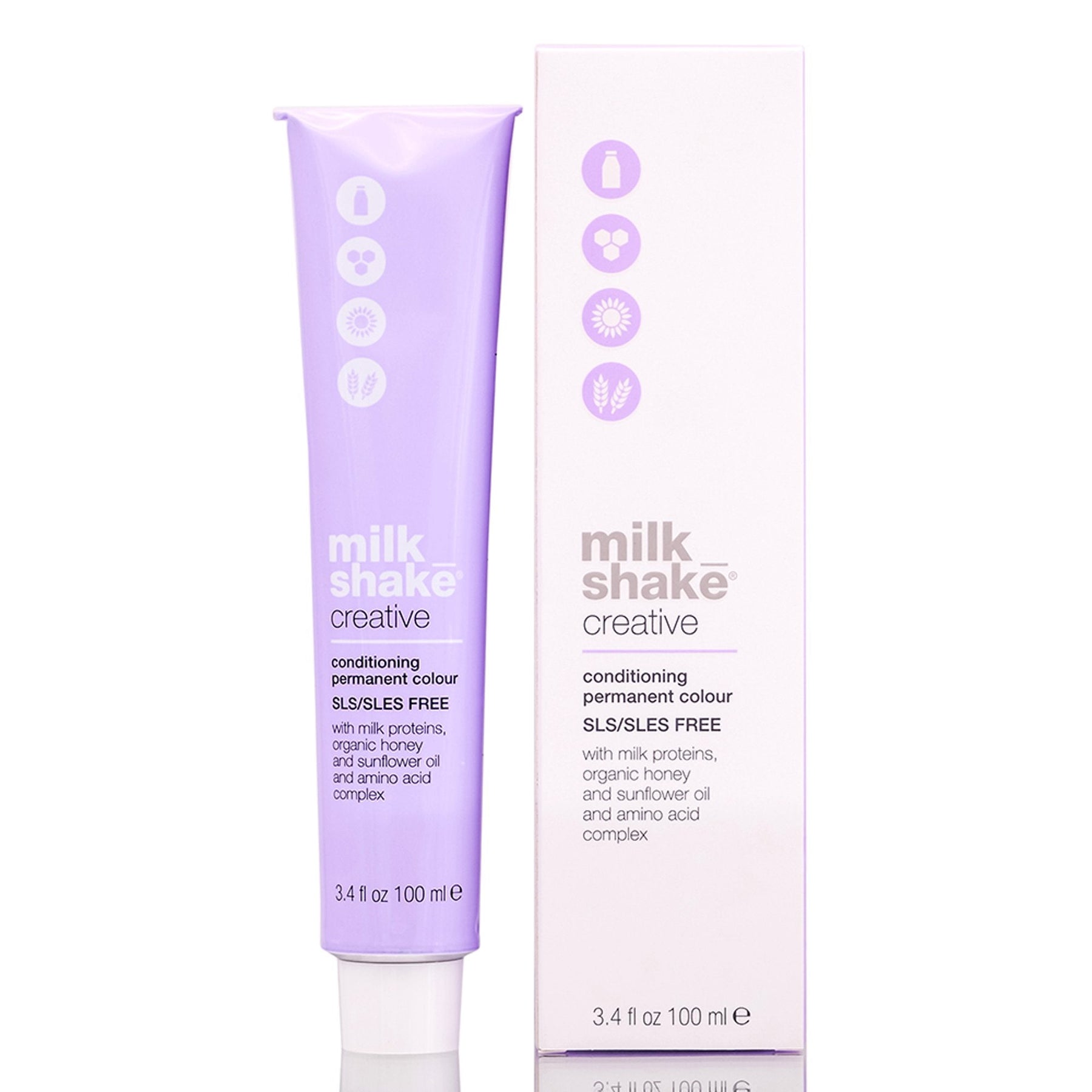 Milk Shake, Creative, Senza SLS/SLES, Tinta per capelli permanente, .17.AV Light Metallic Grey, 100 ml - Cosmova