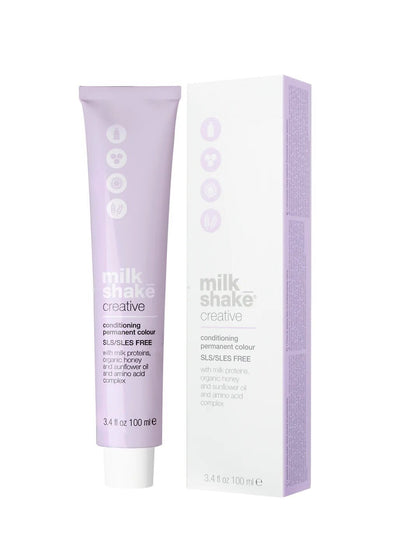 Milk Shake, Creative, Senza SLS/SLES, Tinta per capelli permanente, 4.04NN Medium Brown Natural Intense, 100 ml