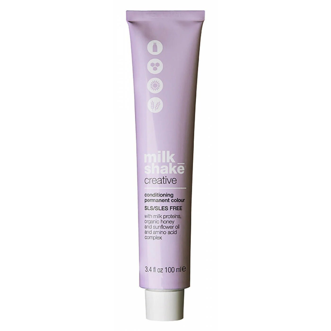 Milk Shake, Creative, Senza SLS/SLES, Tinta per capelli permanente, 5.165AR Ash Red Light Brown, 100 ml - Cosmova