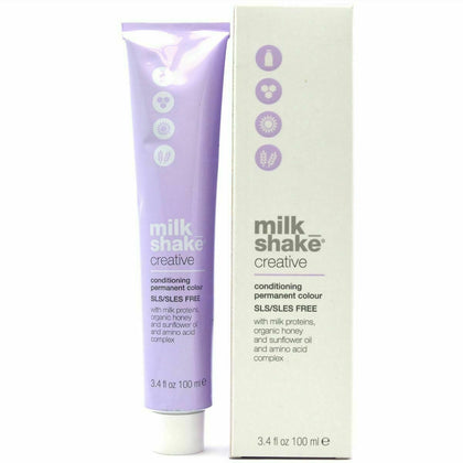 Milk Shake, Creative, Senza SLS/SLES, Tinta per capelli permanente, 7.6667RRR Fire Red Medium Blonde, 100 ml