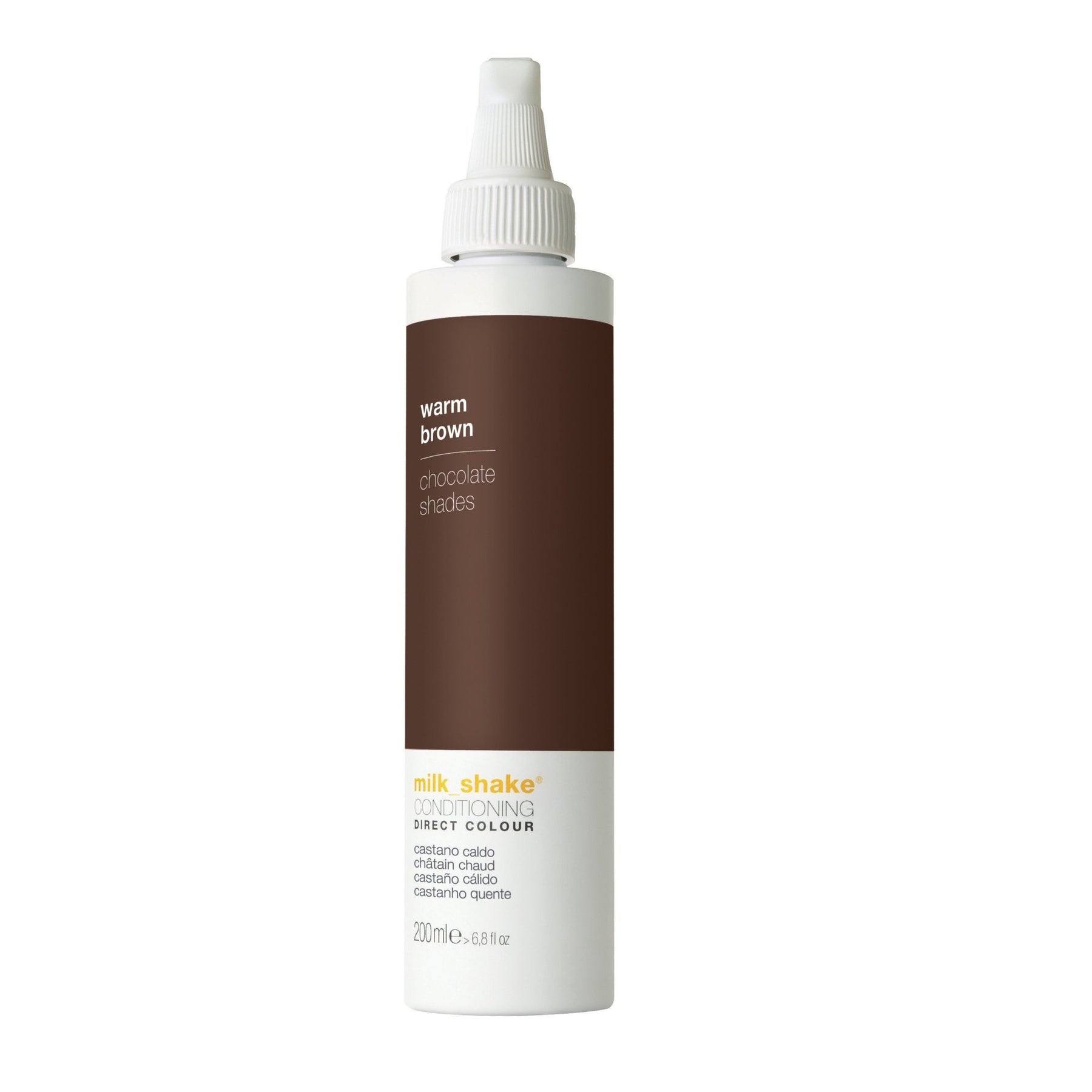Milk Shake, Direct Colour, Senza ammoniaca, Balsamo colorante per capelli, Warm Brown, 200 ml - Cosmova