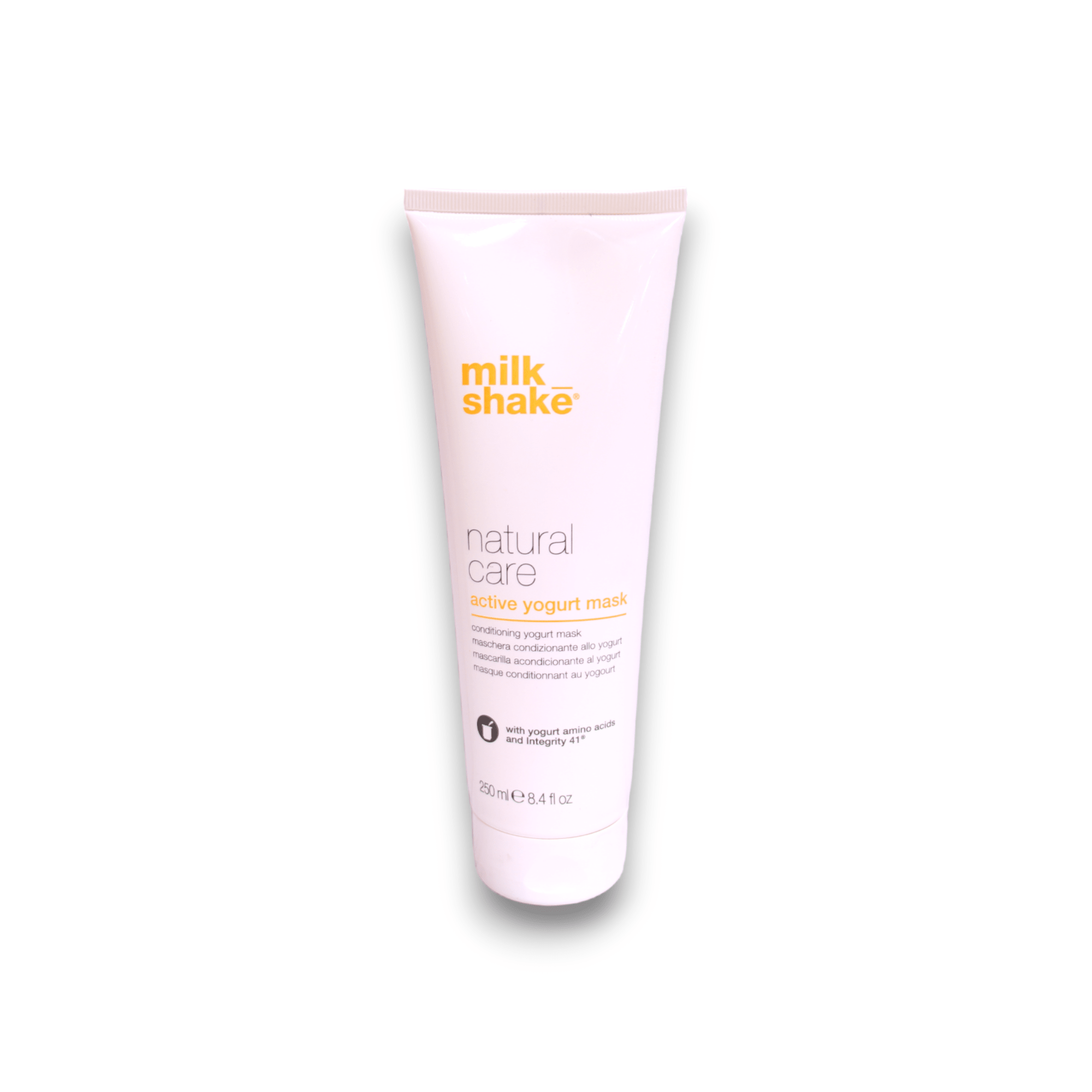 Milk Shake, Natural Care Active Yogurt, Maschera crema trattamento capelli, Per la protezione del colore, 250 ml - Cosmova