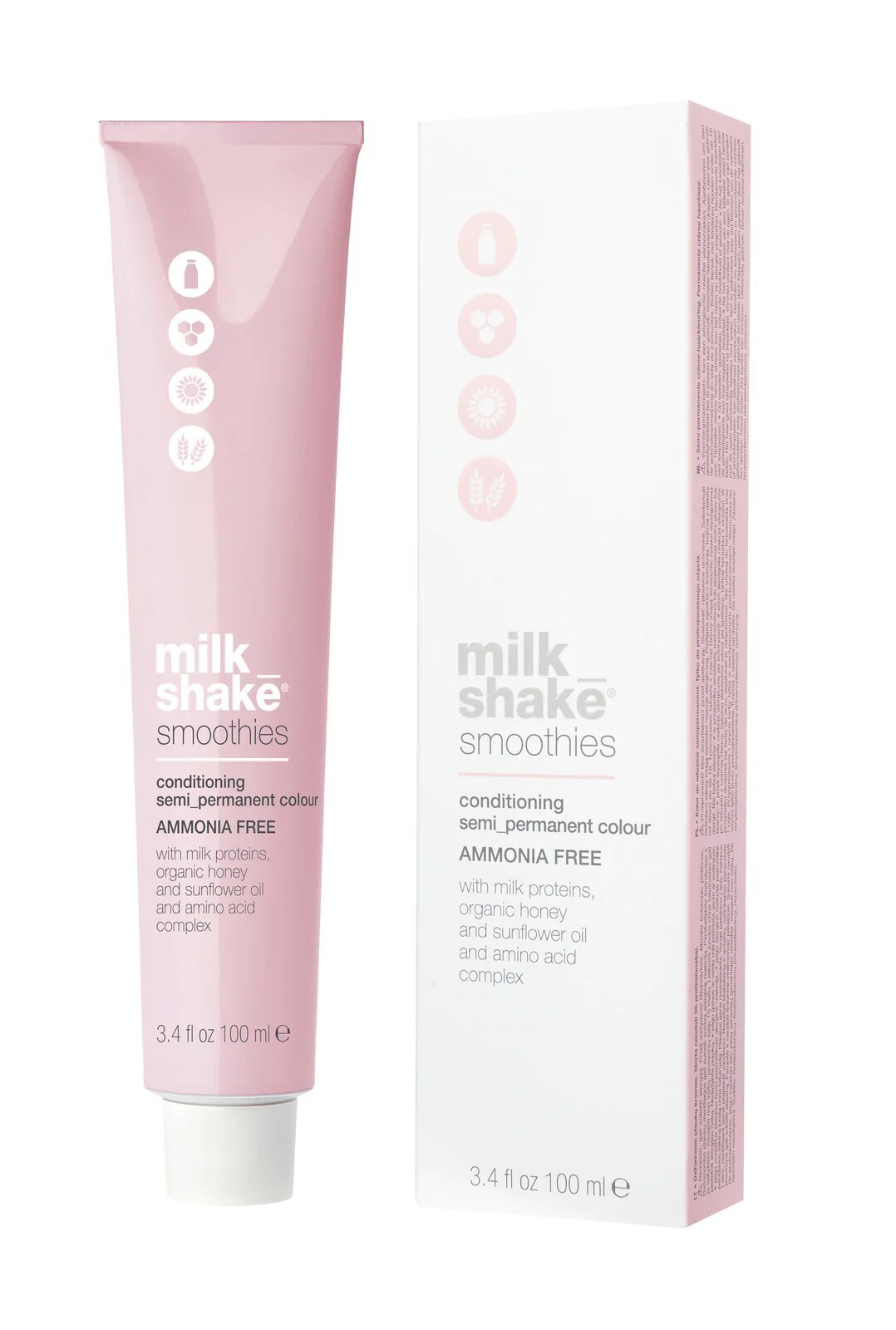 Milk Shake, Smoothies, Senza ammoniaca, Tintura per capelli semi-permanente, 4.44C , 100 ml - Cosmova