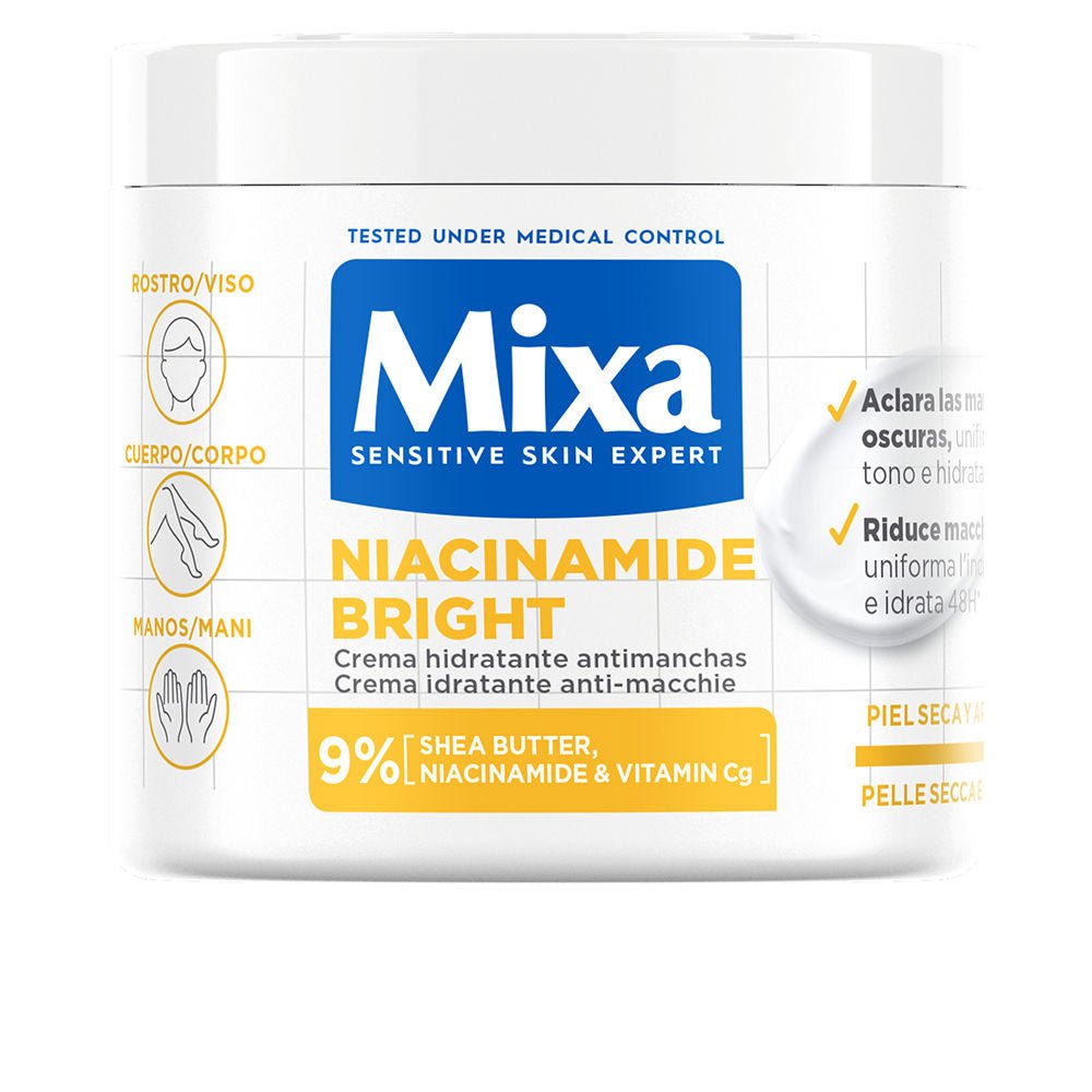 MIXA NIACINAMIDE BRIGHT anti-blemish moisturizer for dry and dull skin 400 ml - Cosmova