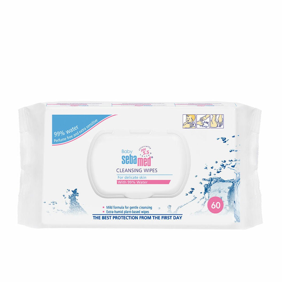 Moist Wipes Sebamed (60 Units) - Cosmova