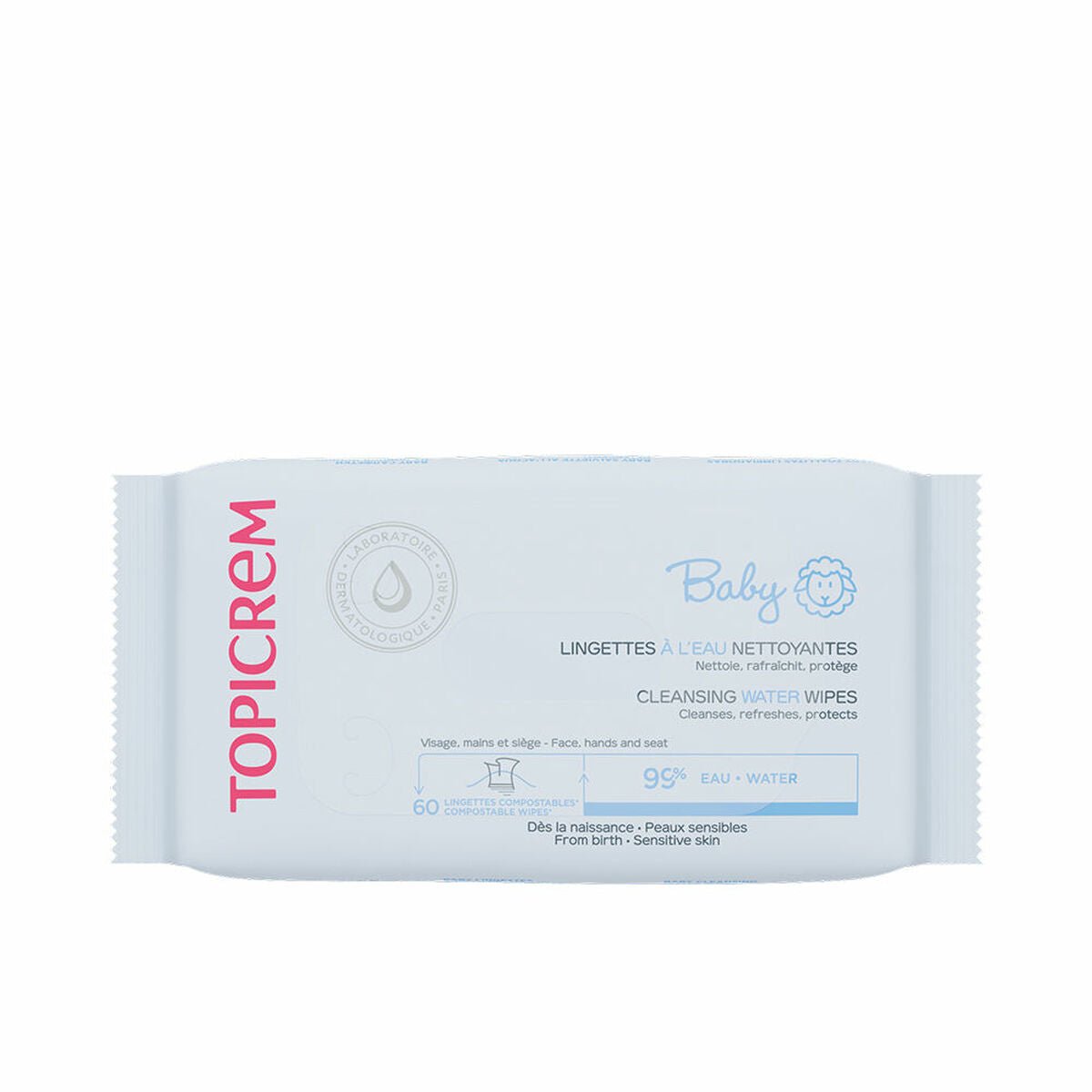 Moist Wipes Topicrem BABY (60 Units) - Cosmova