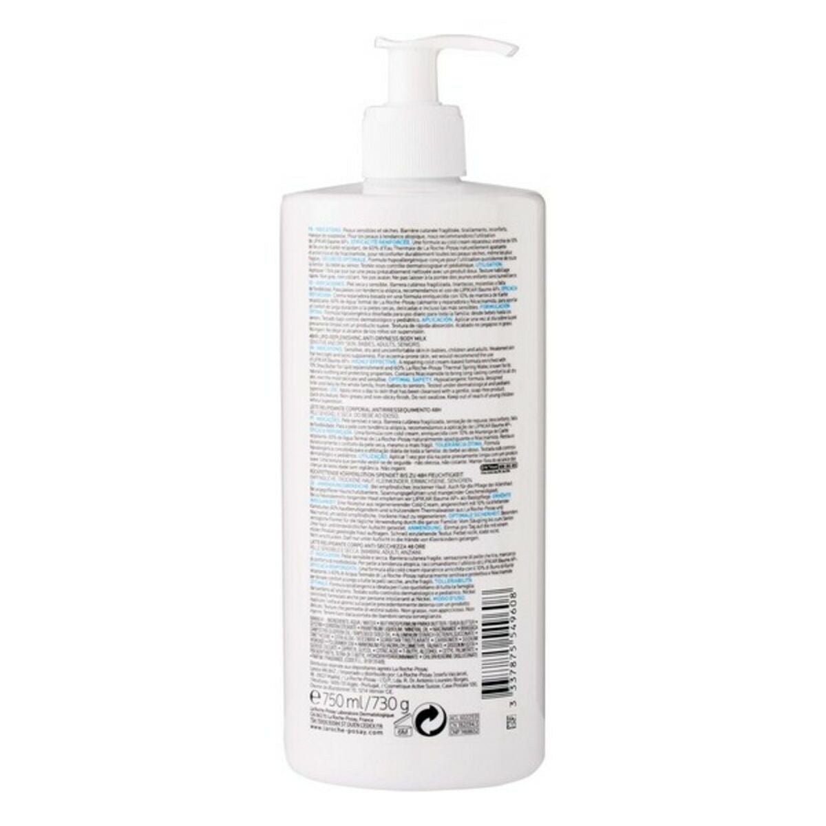 Moisturing Body Milk Lipikar La Roche Posay (750 ml) - Cosmova