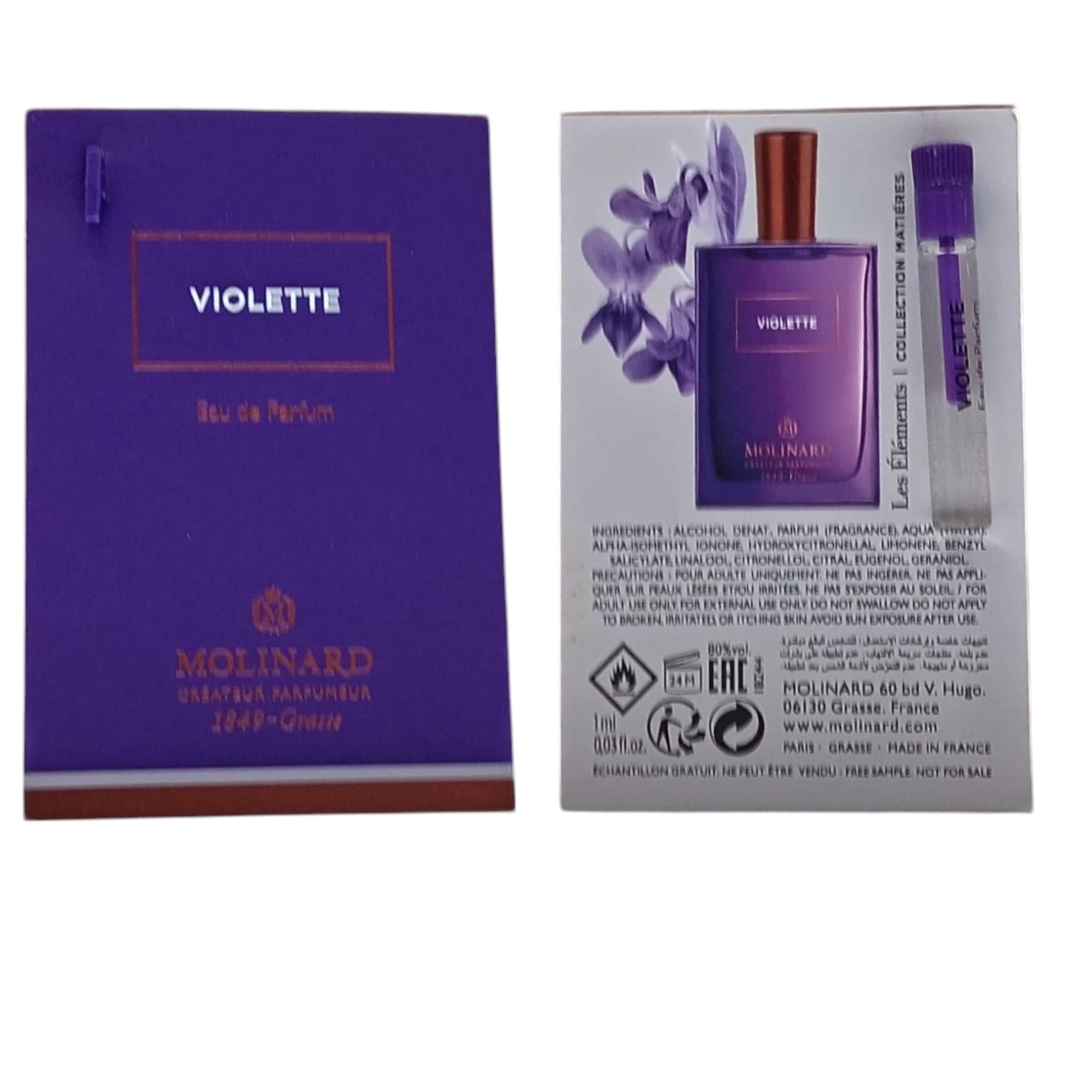 Molinard, Les Elements Collection - Violette, Eau de Parfum, Per le donne, 1 ml Fiala - Cosmova