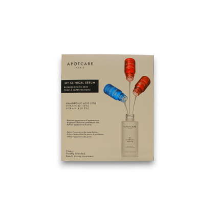 My Clinical Serum Set Apotcare: Vitamina B3, Vitamina B3, Anti-Roșeață, Ser, Pentru față, 10 ml + Vitamina A, Retinoid, Antirid, Ser, Pentru față, 10 ml + Hialuronic, Acid hialuronic, Anti-îmbătrânire, Zi și noapte, Ser, Pentru față, 10 ml