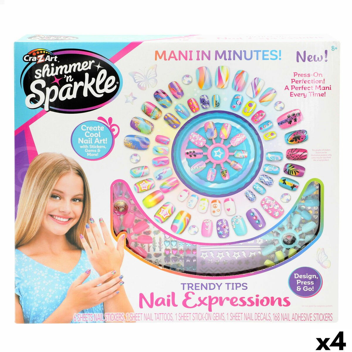 Nail Design Kit Cra-Z-Art (4 Units) - Cosmova