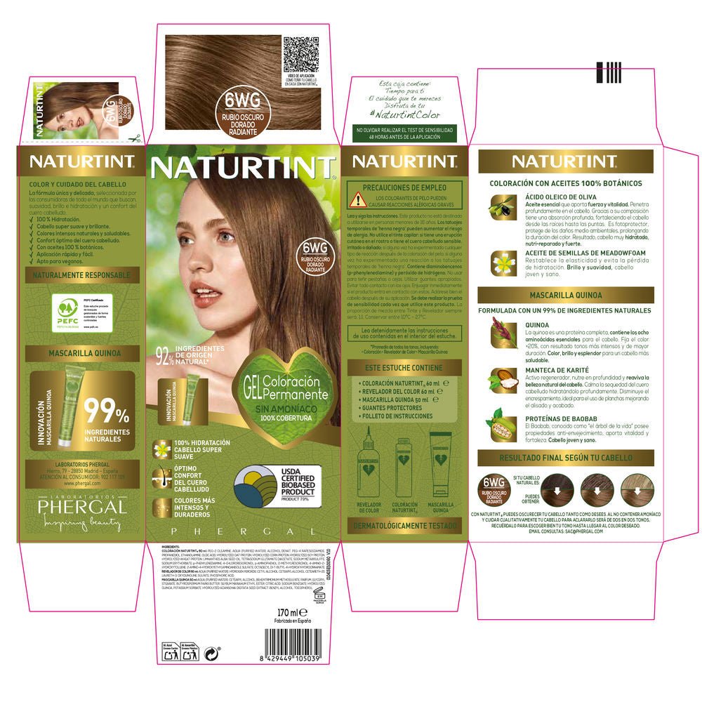NATURTINT ammoniakfreier Farbstoff #6Wg-Radiant Golden Dark Blonde 170 ml-0