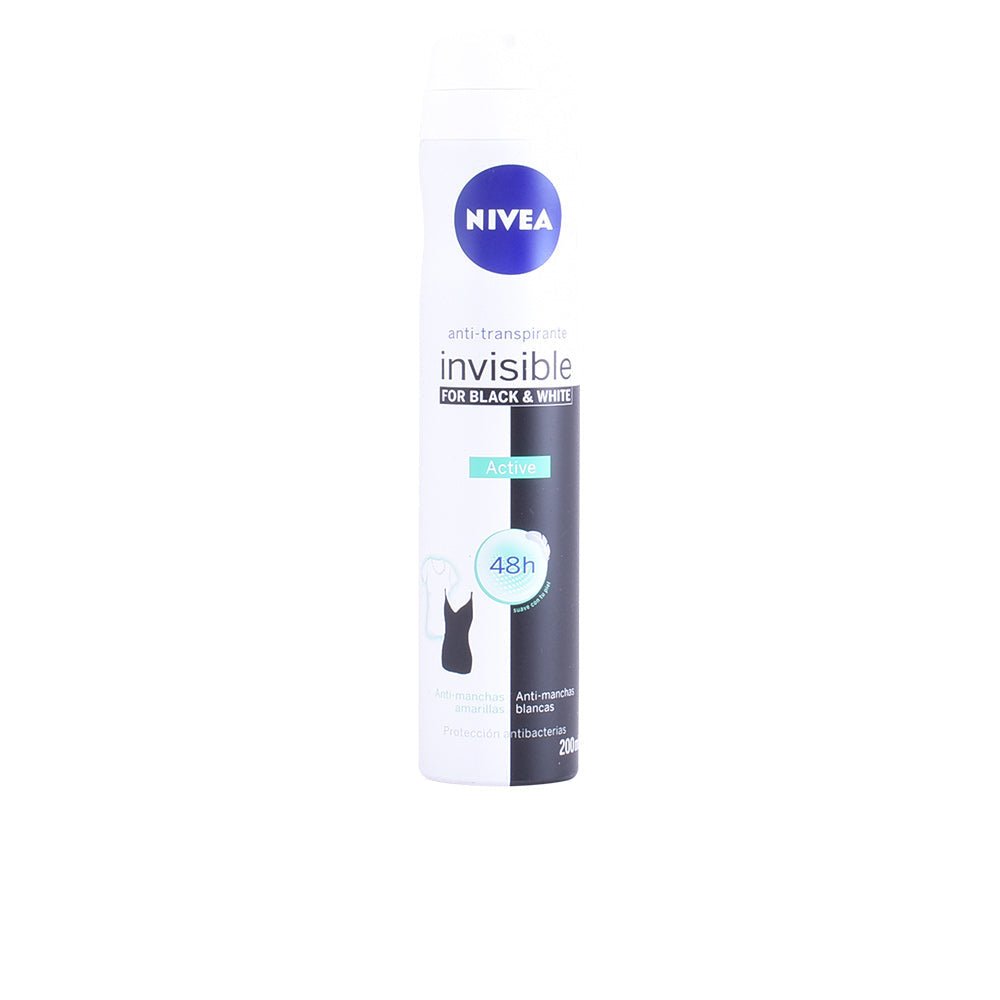 Nivea nero & bianco INVISIBLE ACTIVE Deodorante spray 200 ml - immagine 1