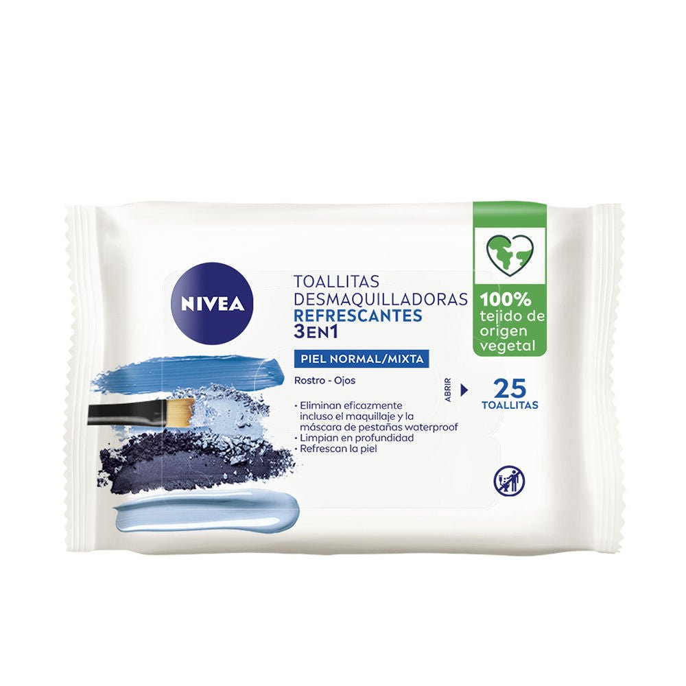 Nivea Refreshing 3-in-1 Make-up REMOVAL WIPES 25 u - Cosmova
