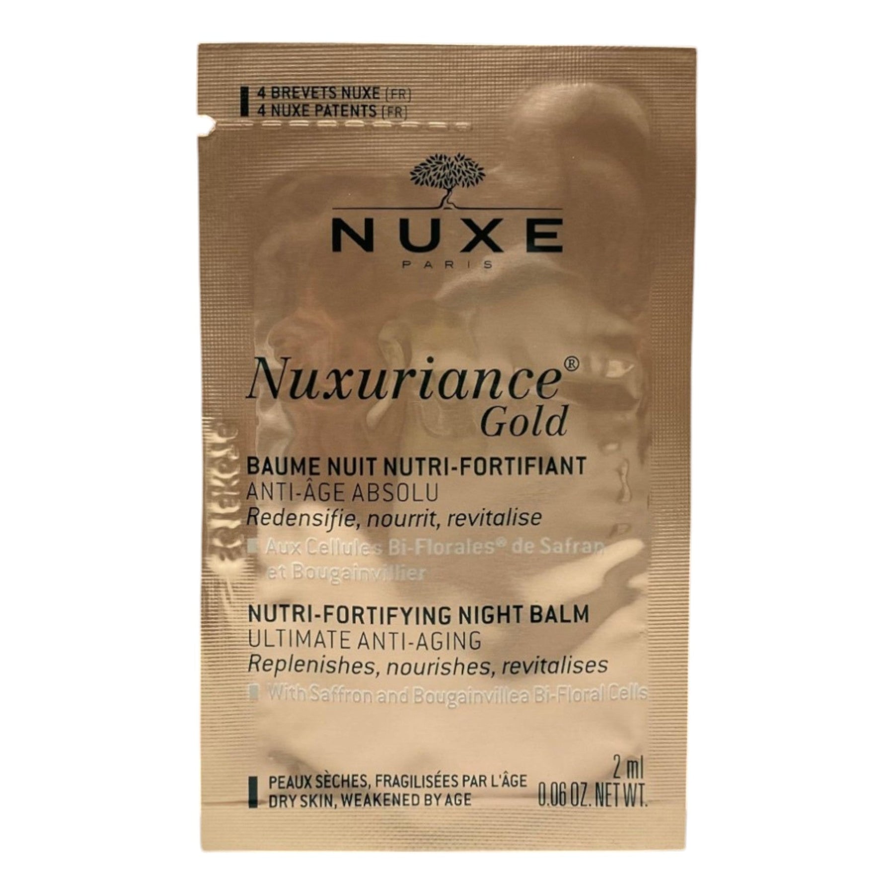 Nuxe, Nuxuriance Gold, Vegano, Anti-età, Balsamo, Per il viso, 2 ml *Campione - Cosmova