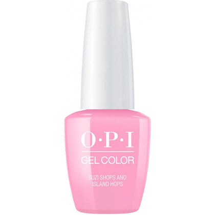 Opi, Gel Color, Smalto semipermanente, Suzi fa shopping e salta da un'isola all'altra, 15 ml