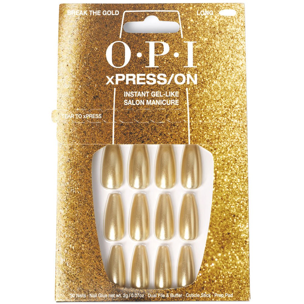OPI xPRESS/ON Artificial Nails Nail Art Break the Gold 30 u - Cosmova