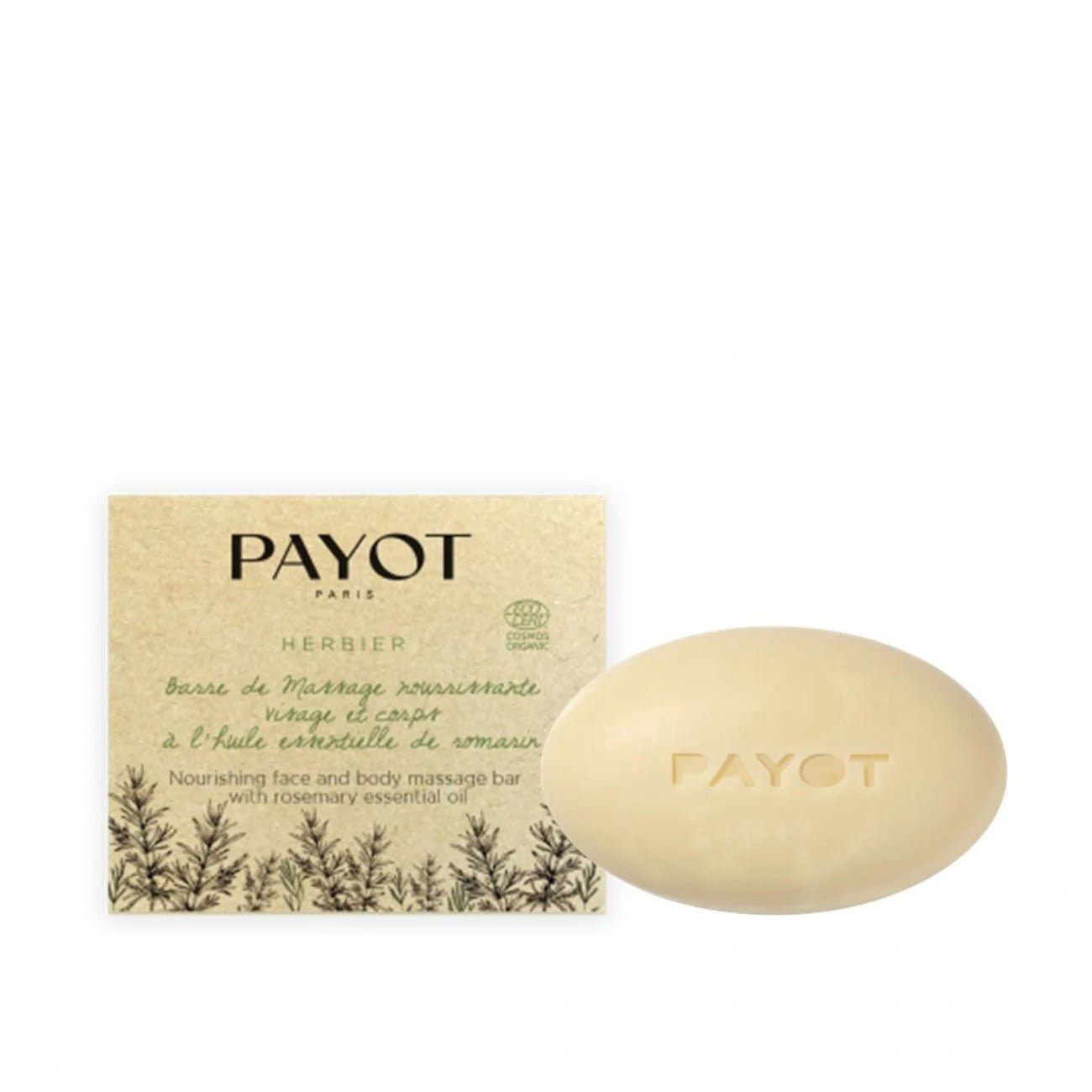 Payot, Herbier, Nutriente, Saponetta da massaggio, Olio essenziale di rosmarino, Per viso e corpo, 50 g - Cosmova