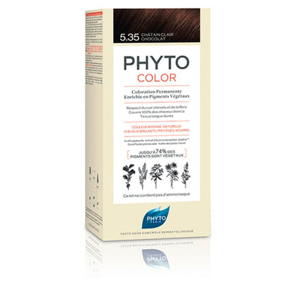 PHYTOCOLOR #5.35-castaño claro chocolate 4 pz