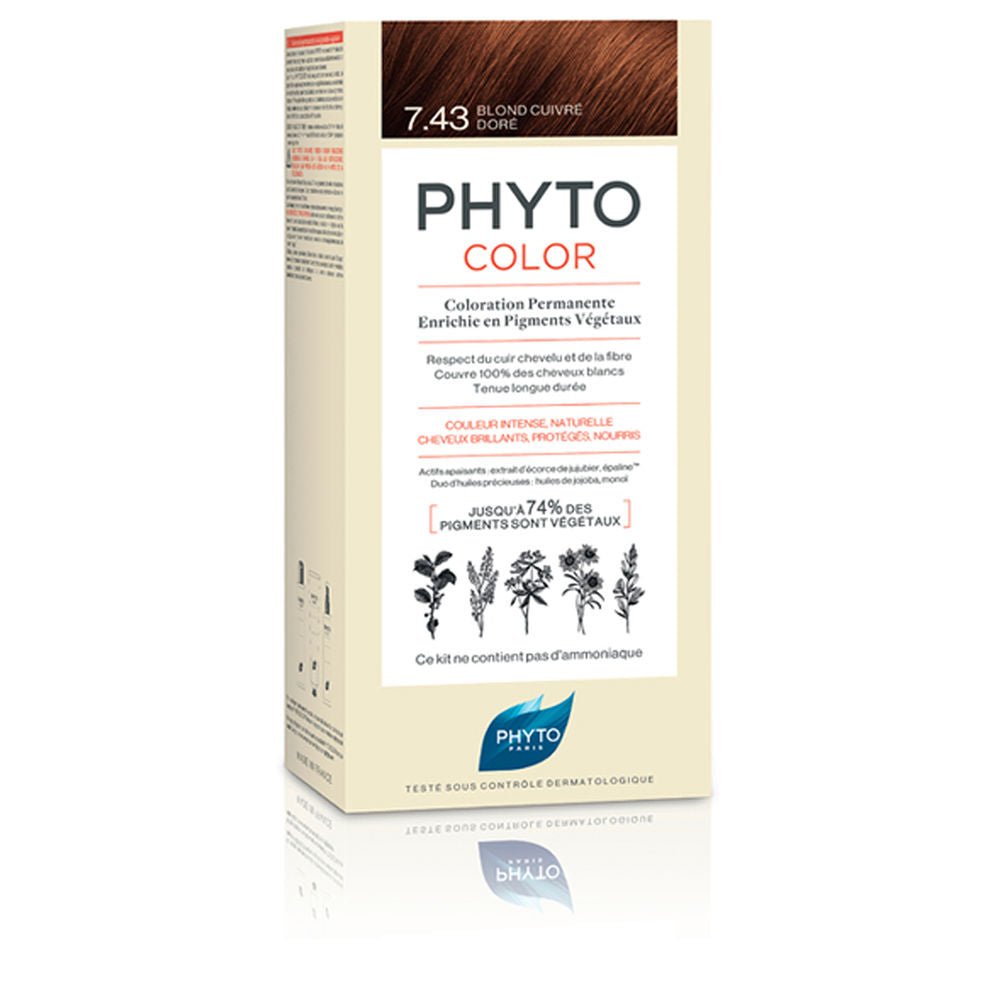 PHYTOCOLOR #7.43-rubio dorado cobrizo 4 u-0