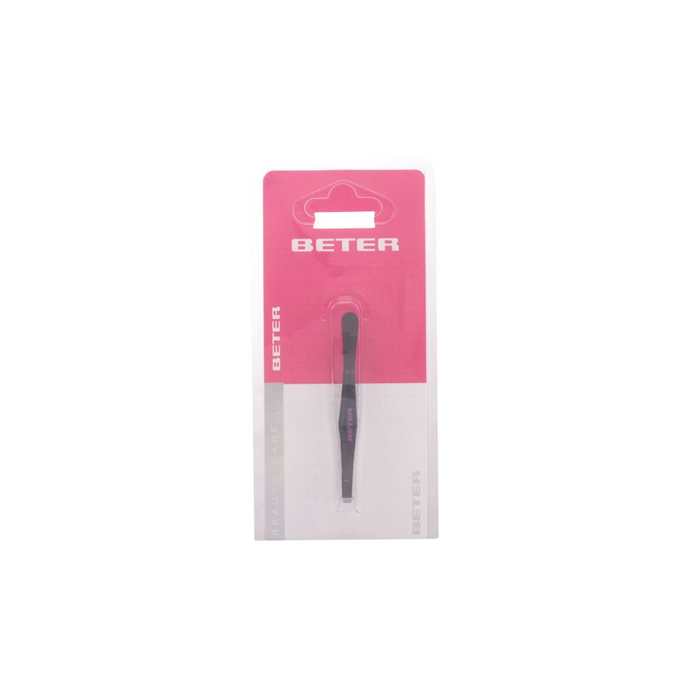 PINZA épilaire punta recta acero negro 1 u-0