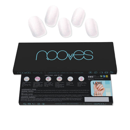 Premium Perlé HOJAS DE UÑAS DE GEL luxe cat #blancoperla 20ud