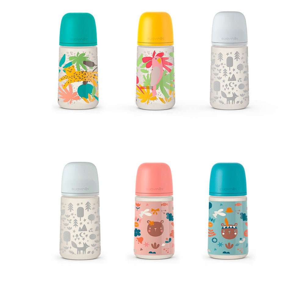 PRINTS bottle physiological teat M 270 ml - Cosmova