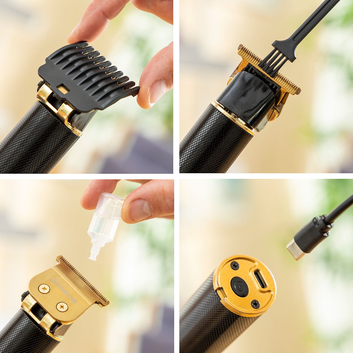 Cortapelos Profesional Recargable con Accesorios Triher InnovaGoods-11