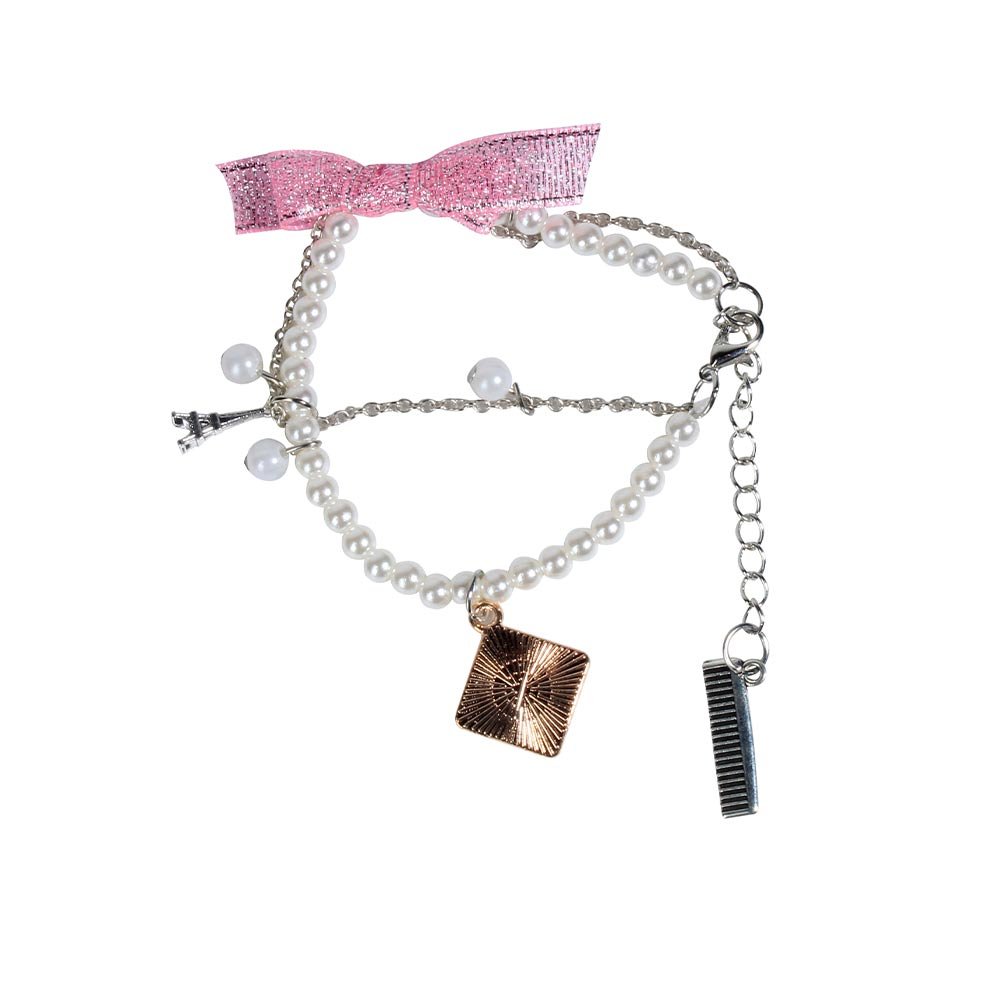 PULSERA DE PERLITAS CON ADORNOS COLGANTES 1 pz - Cosmova