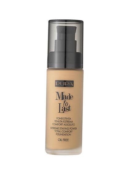 Pupa, Made To Last, Senza parabeni, Durevole, Fondotinta liquido, 03, Avorio scuro, 30 ml