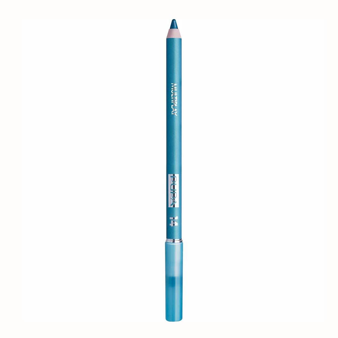 Pupa, Multiplay, Doppia estremità, Ombretto & Matita kajal 2-in-1, 14, Verde acqua, 1.2 g *Tester - Cosmova