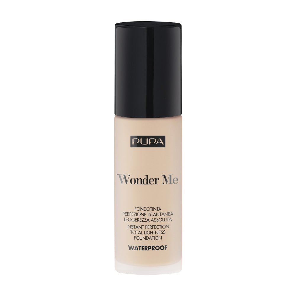 Pupa, Wonder Me, Senza parabeni, Impermeabile, Fondotinta liquido, 009, Alabastro - Neutro, 30 ml - Cosmova
