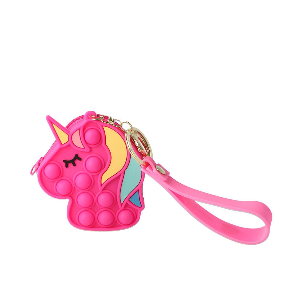 GELDBÖRSE Silikon Pop-it Einhorn 7,5 x 9 x 3 cm 1 u-0