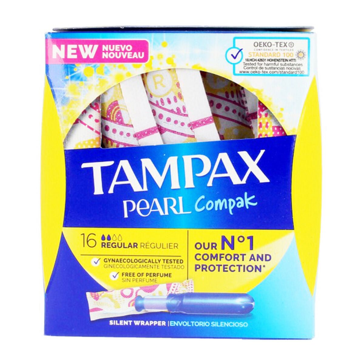 Regular Tampons PEARL Tampax (16 uds) (16 uds) (18 uds) - Cosmova
