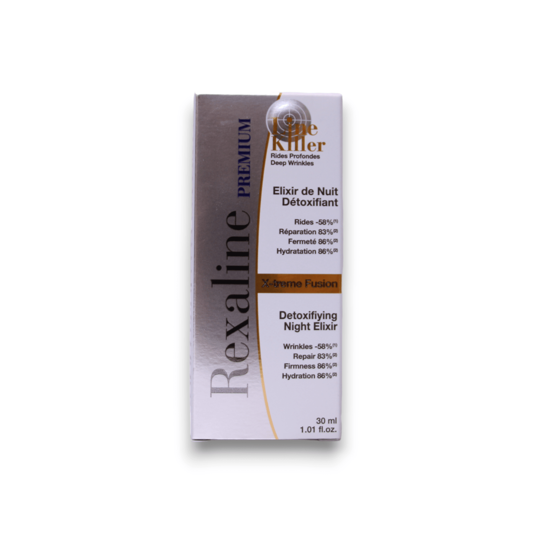 Rexaline, Line Killer X-Treme, Compattezza & anti-rughe, Notte, Siero, Per il viso, 30 ml - Cosmova