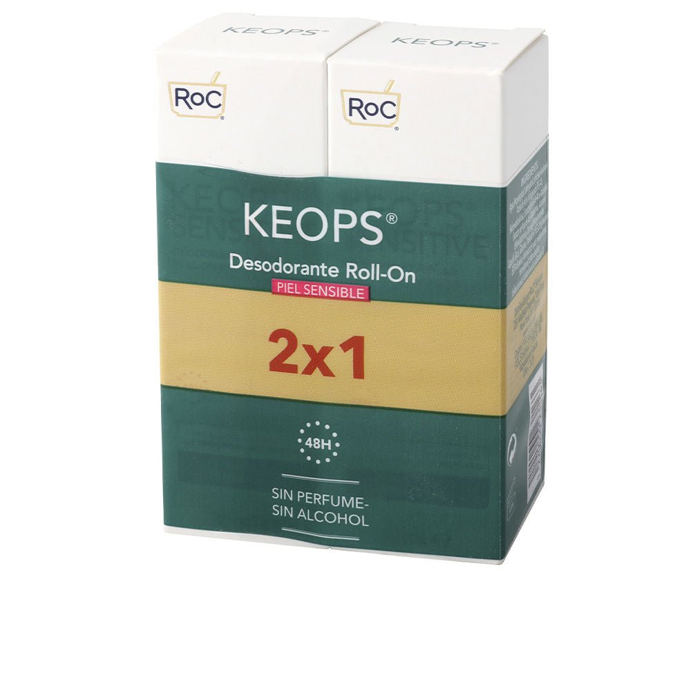 Roc KEOPS Deodorant ROLL-ON PIEL SENSIBLE Set 2 Stück – stellen Sie sich 1 vor