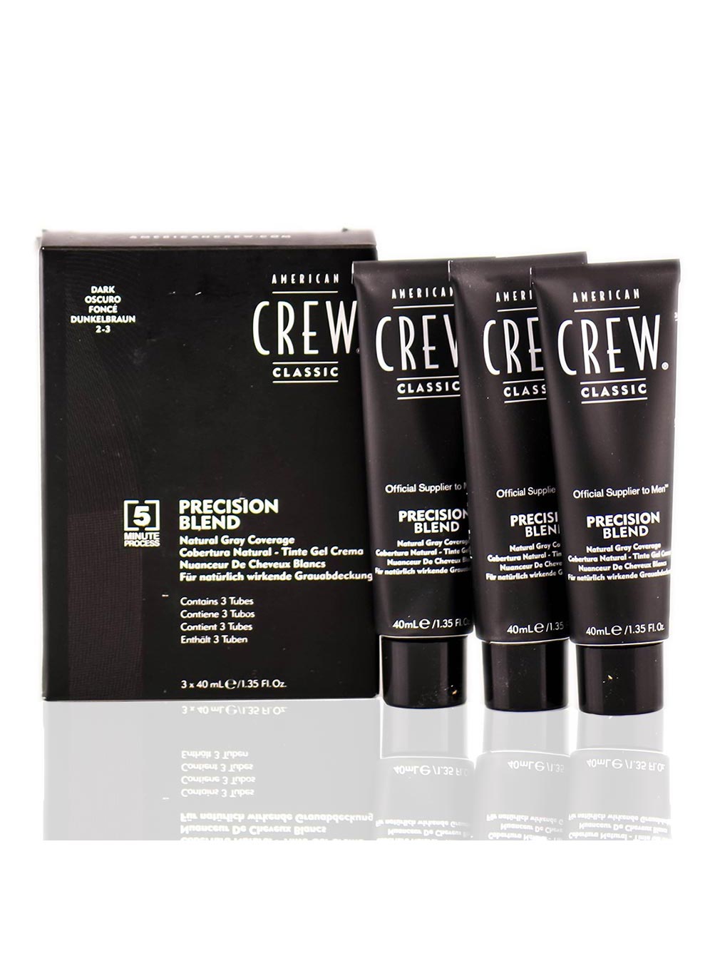 Set American Crew: Precision Blend, Semi-Permanent Hair Dye, 2-3 , 40 ml + Precision Blend, Semi-Permanent Hair Dye, 2-3 , 40 ml + Precision Blend, Semi-Permanent Hair Dye, 2-3 , 40 ml - Cosmova