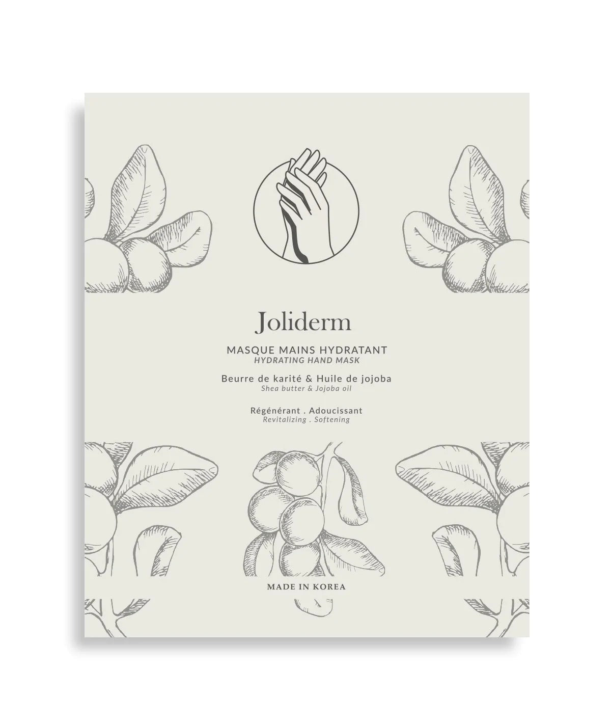 Set Duo, Joliderm, Joliderm, Burro di karité e olio di cocco, Idratante & Ammorbidente, Maschera in foglio per le mani, 2 pz, 2 - Cosmova